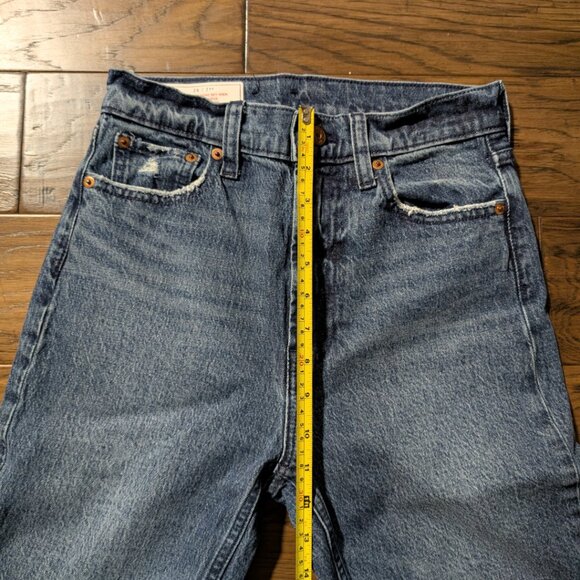 Gap Cheeky Straight Sky High ankle length blue denim jeans size 26, 2 regular - Picture 9 of 16